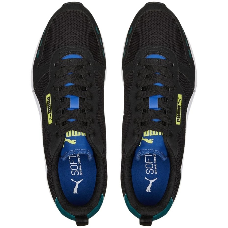 Scarpe da uomo Puma R78 nere e bianche 373117 59 bianca 2