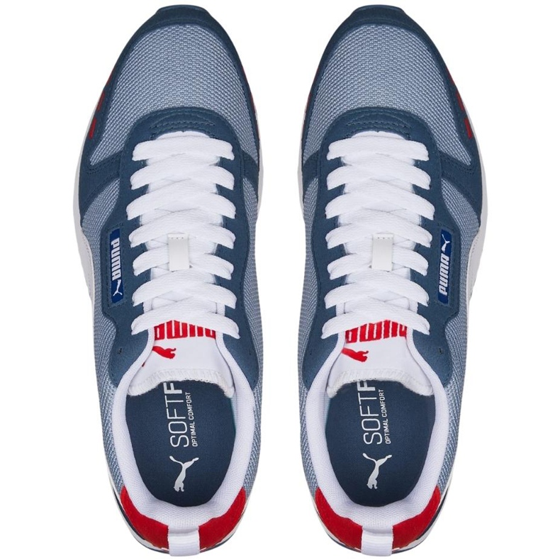 Scarpe Puma R78 da uomo blu e bianche 373117 61 2
