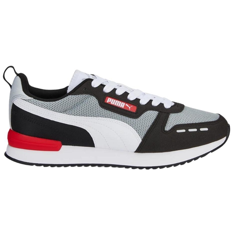 Scarpe Puma R78 da uomo nere e grigie 373117 66 bianca 1