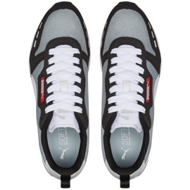 Scarpe Puma R78 da uomo nere e grigie 373117 66 bianca 2