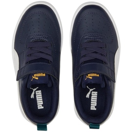 Scarpe da bambino Puma Rickie Ac Ps, blu navy e bianco 385836 07 2