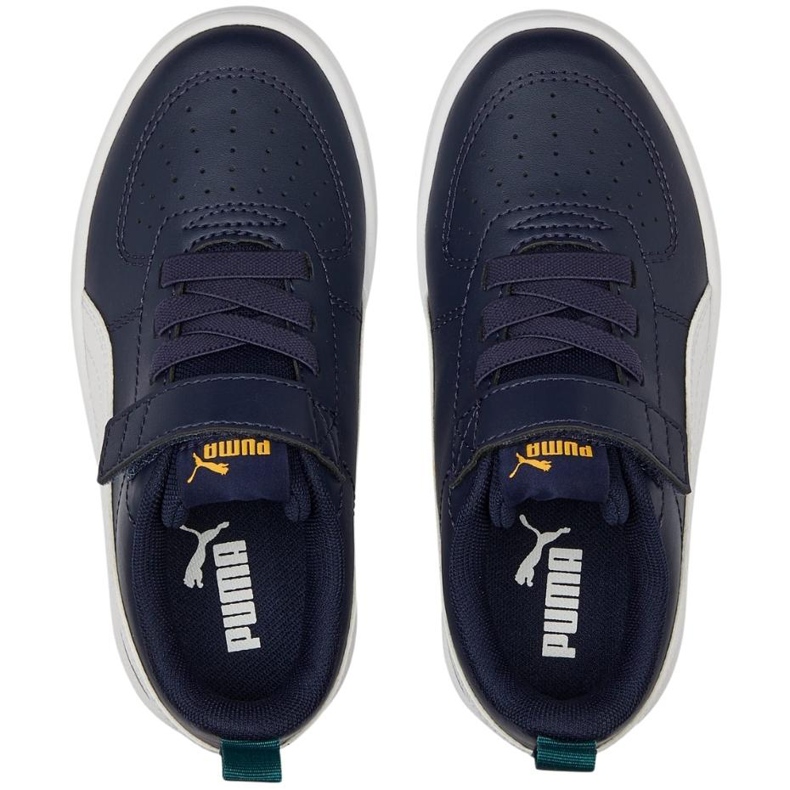 Scarpe da bambino Puma Rickie Ac Ps, blu navy e bianco 385836 07 2