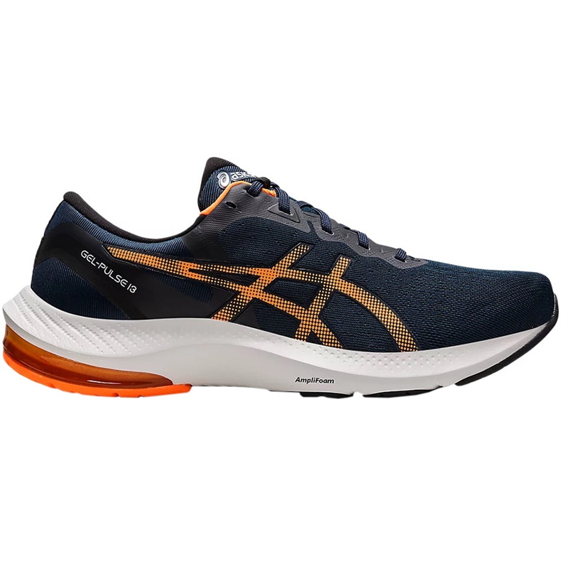 Scarpe da corsa da uomo Asics Gel Pulse 13, blu navy e arancione 1011B175 403 1