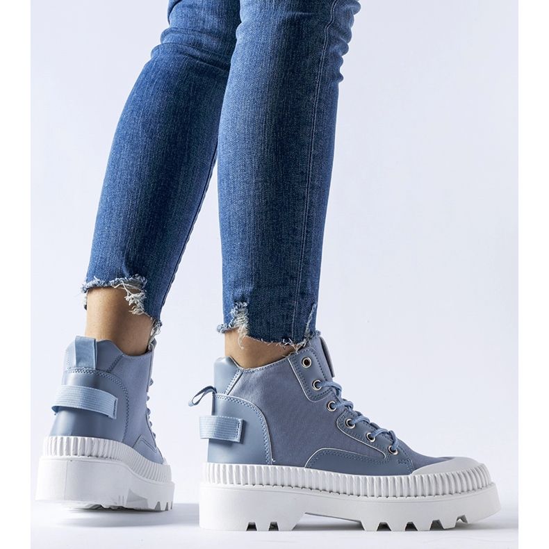 Sneakers con plateau Grotta blu 1