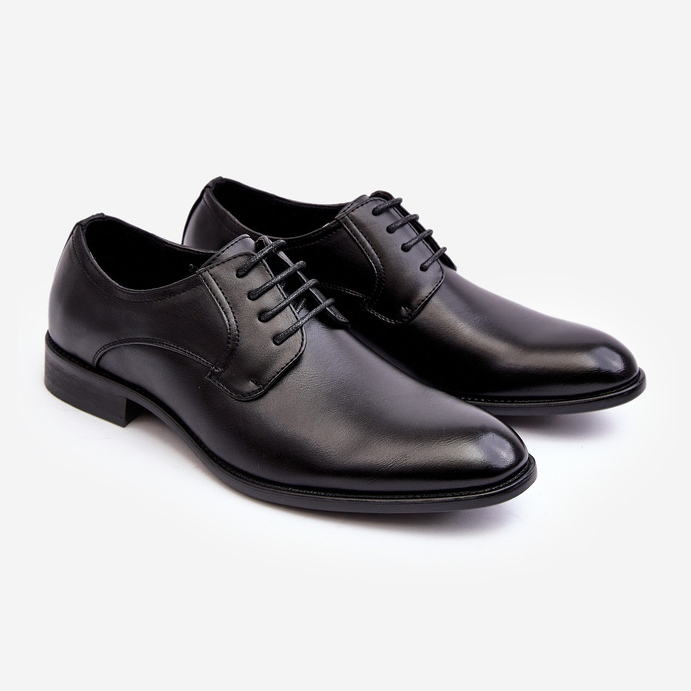 Scarpe da uomo in pelle nere Harene nero 1