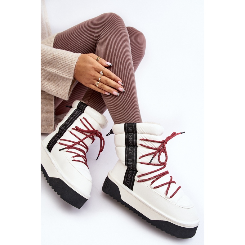 Doposci da Donna Con Suola Spessa Vegan D.Franklin DFSH371007 Bianco bianca 2