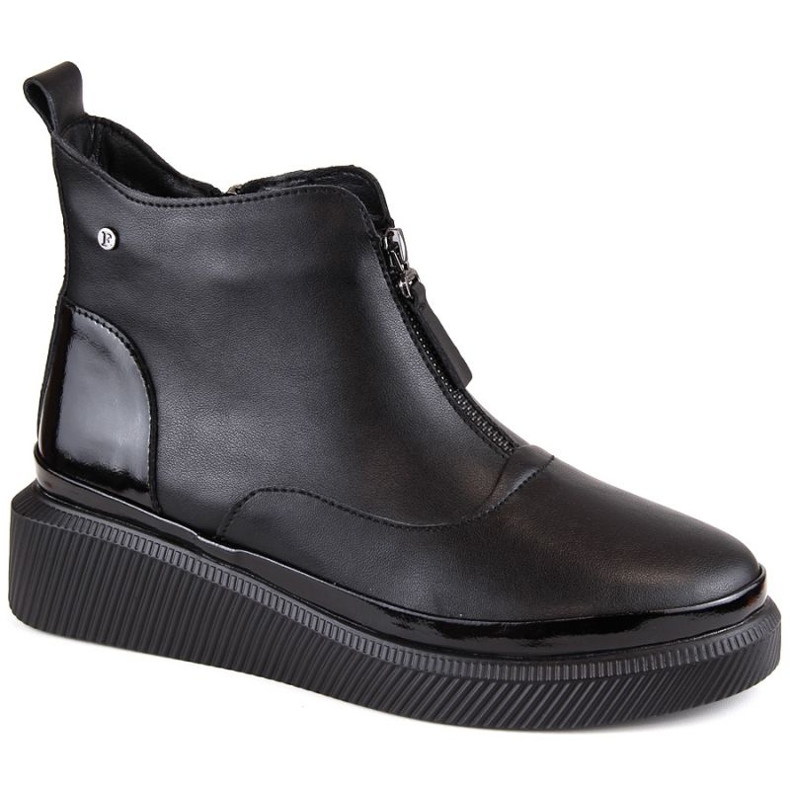 Stivaletti imbottiti in pelle con cerniera Filippo W PAW483 nero 1