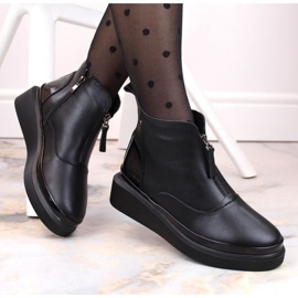Stivaletti imbottiti in pelle con cerniera Filippo W PAW483 nero 2