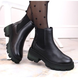 Filippo W PAW484 Stivaletti Chelsea isolanti in pelle nera nero 2