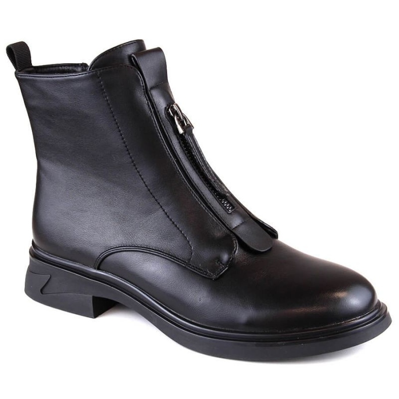 Stivaletti isolanti con tacco piatto e cerniera, Filippo W PAW494, neri nero 1