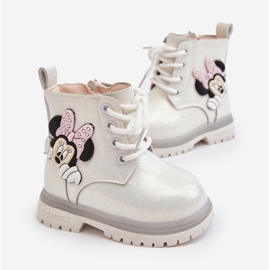 Stivali caldi per bambini Minnie Mouse bianchi Tarmi bianca 1