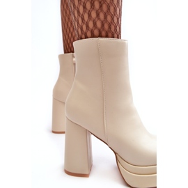Sweet Shoes Stivaletti da Donna con Tacco Alto e Plateau, Sandstra Beige Chiaro 2