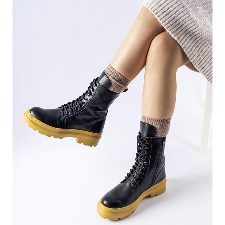 Sneakers nere con suola Quennie colorata nero 1