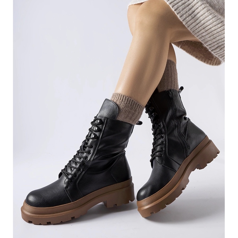 Sneakers nere con suola Quennie colorata nero 1