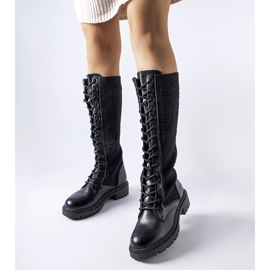 Stivaletti a calza neri con strass Pierina nero 1