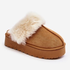 Stivali da neve da donna sulla piattaforma Camel Phiniopis marrone 1