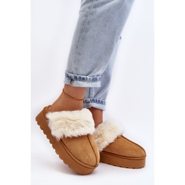 Stivali da neve da donna sulla piattaforma Camel Phiniopis marrone 2