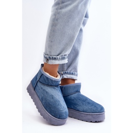 Stivali da neve da donna Margella blu con glitter sulla piattaforma 2