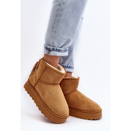 Doposci da donna con plateau massiccio e frange Camel Lirico marrone 2