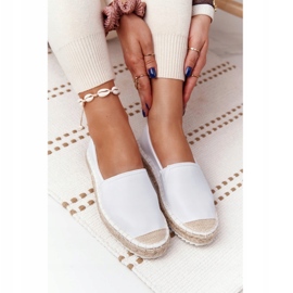Espadrillas in pelle su suola intrecciata Big Star HH274506 Bianco 6