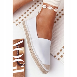 Espadrillas in pelle su suola intrecciata Big Star HH274506 Bianco 2