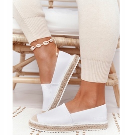 Espadrillas in pelle su suola intrecciata Big Star HH274506 Bianco 4