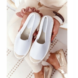 Espadrillas in pelle su suola intrecciata Big Star HH274506 Bianco 5