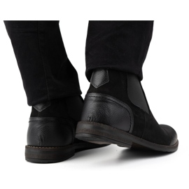 Olivier Stivali slip-on isolanti da uomo in pelle 925MA neri nero 1