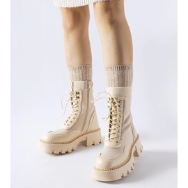 Scarpe da lavoro beige con suola massiccia Olona 1