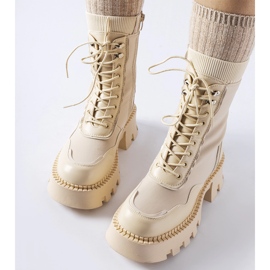 Scarpe da lavoro beige con suola massiccia Olona 2