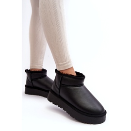 Stivali da neve con plateau da donna in pelle neri Loreley nero 1