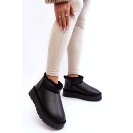 Stivali da neve con plateau da donna in pelle neri Loreley nero 2