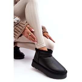 Stivali da neve con plateau da donna in pelle neri Loreley nero 4
