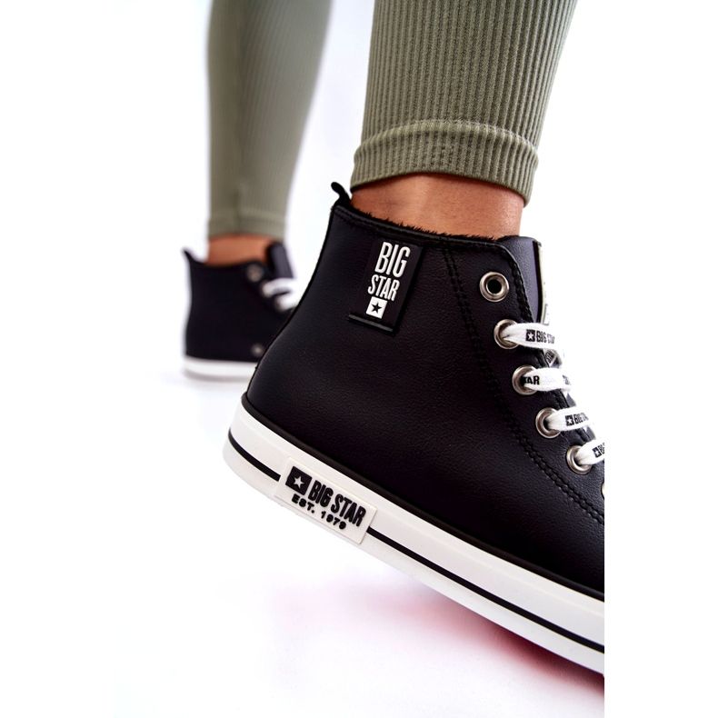 Sneakers classiche alte con isolamento Big Star KK274598 nere nero 2