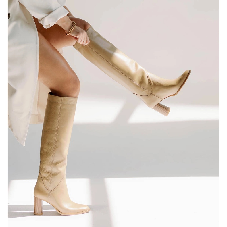 Marco Shoes Stivali con tacco alto beige 2
