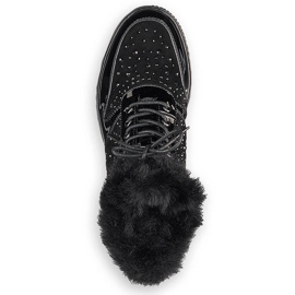 Stivali in pelle isolanti in pelle nera Rieker 93312-00 sulla piattaforma nero 2