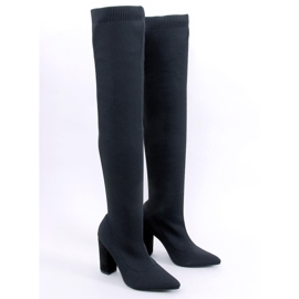 Moschettieri elastici con tacco Veronica Black nero 1