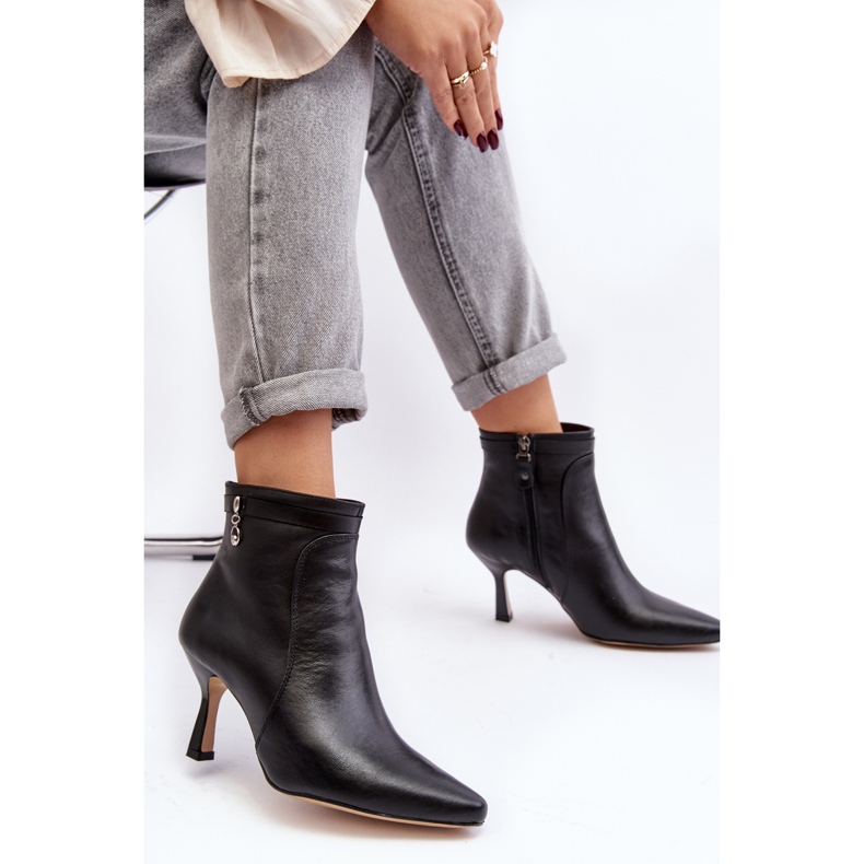 Stivaletti da Donna in Pelle Maciejka 06301-01 Nero 1