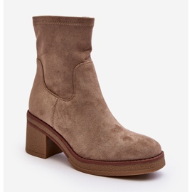 Stivali Tacco Alto da Donna Beige Argastis 1