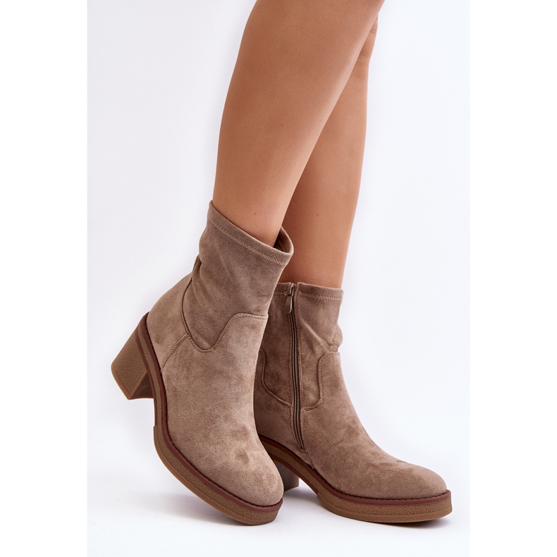 Stivali Tacco Alto da Donna Beige Argastis 2