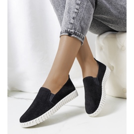 Sneakers Madiha in pelle nera nero 1