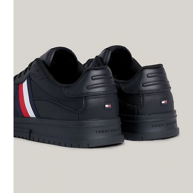 Scarpe Tommy Hilfiger Supercup Leather Stripes M FM0FM048240GQ nero 1