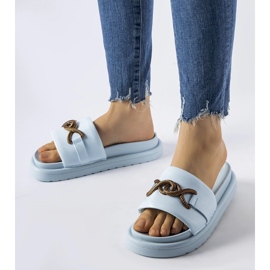 Infradito blu con plateau Frédérique 1