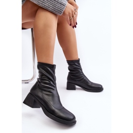 Stivali con tacco basso da donna Neri Aphroteia nero 2