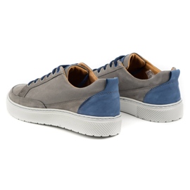 Olivier Scarpe sportive da uomo in pelle Sneakers 950MA, colore grigio 2