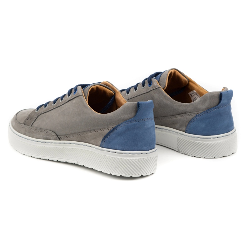 Olivier Scarpe sportive da uomo in pelle Sneakers 950MA, colore grigio 2