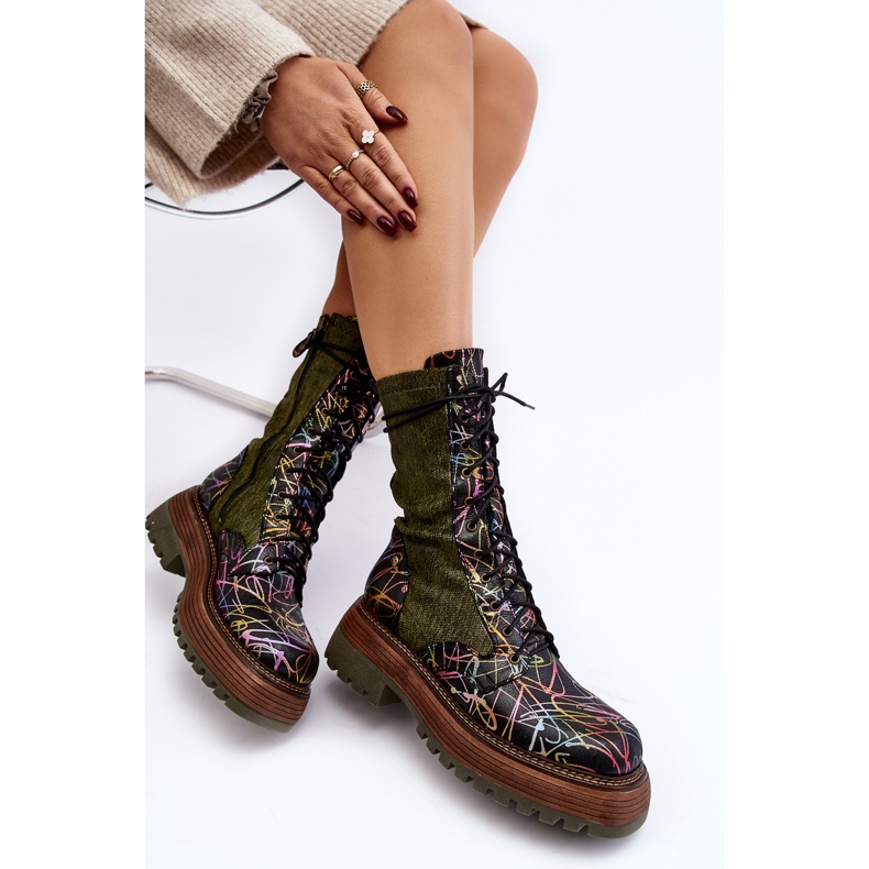 Stivali da lavoro in pelle da donna Maciejka 06203-09 Multicolor nero 1