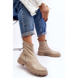 Stivaletti Bassi in Pelle da Donna Laura Messi 2620/199 Beige Chiaro 1