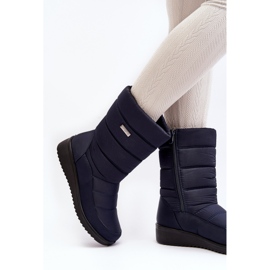 Doposci isolanti con zeppe, colore blu navy Calena 2