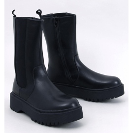 Stivaletti Chelsea robusti con plateau neri nero 1